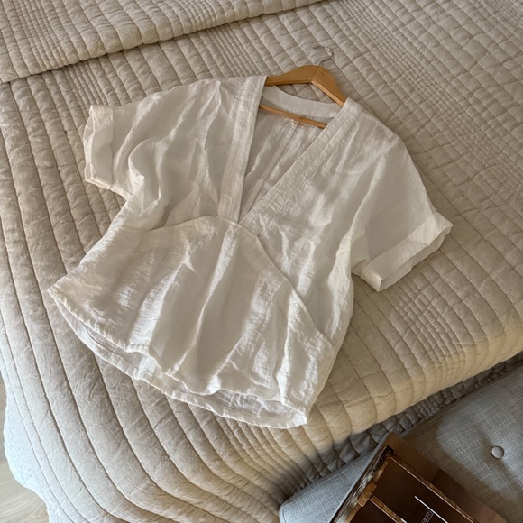 LNWOT UO Silence + Noise Tunic Style Short Sleeve Blouse - Picture 4 of 4